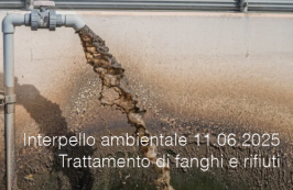 Interpello ambientale 11.06.2025 - Trattamento di fanghi provenienti da terzi in impianti di depurazione acque reflue urbane Interpello ambientale 11.06.2025 - Trattamento di fanghi provenienti da terzi in impianti di depurazione acque reflue urbane