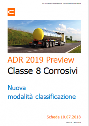 ADR 2019 Preview: nuova classificazione sostanze corrosive