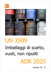 ADR: il nuovo ONU 3509 Applicazione ADR: il nuovo ONU 3509 Applicazione
