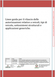 Linee guida per il rilascio delle autorizzazioni relative a veicoli / tipi di veicolo