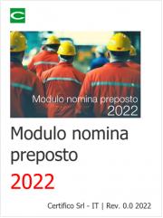 Modulo nomina Preposto sicurezza 2022
