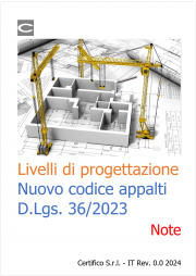 Livelli di progettazione nuovo codice appalti D.Lgs. 36/2023