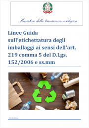 Linee guida MITE etichettatura imballaggi art. 219 co. 5 TUA