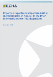 Relazione Annuale 2018 esportazioni importazioni Regolamento PIC 