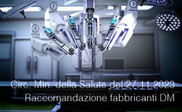 Circolare Min. della Salute del 27 novembre 2023 | Raccomandazione fabbricanti DM