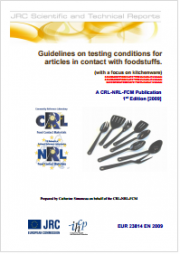 Guidelines on testing conditions for articles in contact with foodstuffs