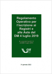 Regolamento Operativo iscrizione ai Registri e alle Aste DM 4/07/2019