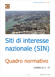 Siti di interesse nazionale (SIN): Quadro normativo Siti di interesse nazionale (SIN): Quadro normativo