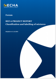 REF 6 report on classification and labelling of mixtures