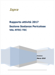 Relazione ISPRA attività Sezione Sostanze Pericolose 2017 Relazione ISPRA attività Sezione Sostanze Pericolose 2017