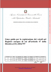 Linee guida registrazione veicoli Registro europeo art. 47 Direttiva (UE) 2016/797