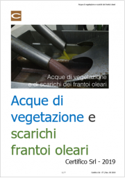 Acque di vegetazione e scarichi dei frantoi oleari