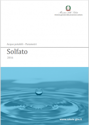 Parametri indicatori qualità nelle acque - Solfato Parametri indicatori qualità nelle acque - Solfato
