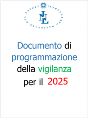 Documento Programmazione Vigilanza INL 2025 Documento Programmazione Vigilanza INL 2025