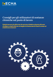 Consigli per gli utilizzatori di sostanze chimiche sul posto di lavoro