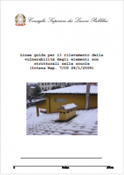 Linee Guida e Scheda rilievo vulnerabiità elementi non strutturali scuole Linee Guida e Scheda rilievo vulnerabiità elementi non strutturali scuole