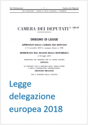 Legge di delegazione Europea 2018 | Update 09.2019