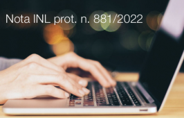 Nota INL prot. n. 881 del 22 aprile 2022 Nota INL prot. n. 881 del 22 aprile 2022