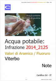 Acqua potabile: Italia deferita alla Corte di giustizia