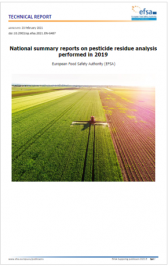 Reports EFSA on pesticide residue analysis performed in 2019