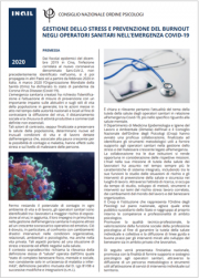 Gestione stress e prevenzione del burnout operatori sanitari Covid-19 Gestione stress e prevenzione del burnout operatori sanitari Covid-19