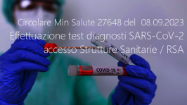 Circolare Min Salute n. 27648 dell'08 Settembre 2023 Circolare Min Salute n. 27648 dell'08 Settembre 2023