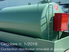 Circolare n. 1/2018 | Contenitori distributori rimovibili di gasolio - Indicazioni applicative Circolare n. 1/2018 | Contenitori distributori rimovibili di gasolio - Indicazioni applicative