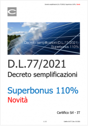 Decreto semplificazioni (D.L.77/2021): Superbonus 110%