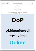 DoP - Regolamento CPR 305/2011 DoP - Regolamento CPR 305/2011
