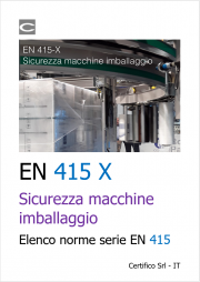 Sicurezza macchine imballaggio: Elenco norme serie EN 415