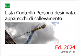 ISO 23813:2011 Apparecchi di sollevamento - Lista di controllo persona designata