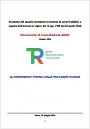 Revisione quadro normativo Lavori Pubblici: servizi architettura e ingegneria