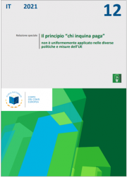 Relazione speciale 12/2021: Il principio “chi inquina paga” Relazione speciale 12/2021: Il principio “chi inquina paga”