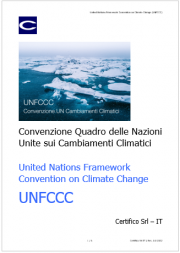 Convenzione Quadro Nazioni Unite Cambiamenti Climatici (UNFCCC)