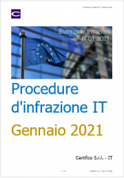 Procedure d'infrazione IT: Gennaio 2021