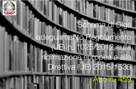 Schema Dlgs adeguamento Regolamento (UE) n. 1025/2012 normazione