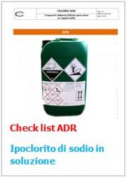 Checklist trasporto in colli di Ipoclorito di Sodio (ONU 1791) ADR 2015