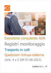 Registri monitoraggio condizioni esenzione nomina consulente ADR