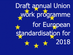 Draft annual Union work programme for European standardisation for 2018