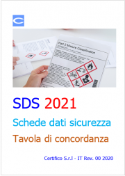 SDS 2021: Tavola di concordanza SDS 2021: Tavola di concordanza