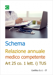 Schema di Relazione annuale medico competente Schema di Relazione annuale medico competente