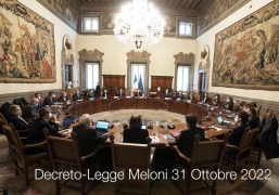 Decreto-Legge 31 ottobre 2022 n. 162