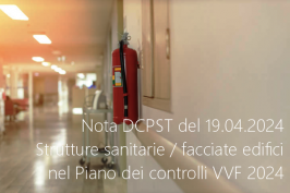 Nota DCPST del 19.04.2024: Strutture sanitarie / facciate edifici nel piano dei Controlli PI Anno 2024 Nota DCPST del 19.04.2024: Strutture sanitarie / facciate edifici nel piano dei Controlli PI Anno 2024
