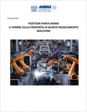 Anima - Position Paper proposta del Nuovo Regolamento Macchine