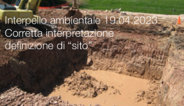 Interpello ambientale 19.04.2023 | Corretta interpretazione definizione di “sito”