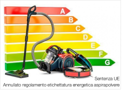 Sentenza UE | Annullato regolamento etichettatura energetica aspirapolvere Sentenza UE | Annullato regolamento etichettatura energetica aspirapolvere