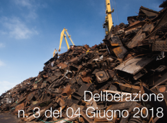 Deliberazione Albo Gestori Ambientale n. 3 del 04 Giugno 2018 