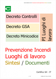 Decreti Settembre 2021 Prevenzione Incendi luoghi di lavoro - Sintesi e Documenti