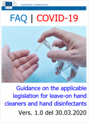 EU FAQ | COVID-19: Guida legislazione disinfettanti per le mani