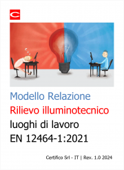 Modello Relazione Rilievo illuminotecnico luoghi di lavoro Modello Relazione Rilievo illuminotecnico luoghi di lavoro